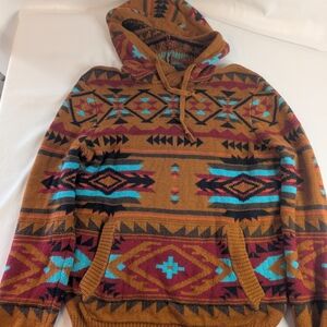 American Eagle Outfitters Women's Multi Colored Western Pattern Hoodie
